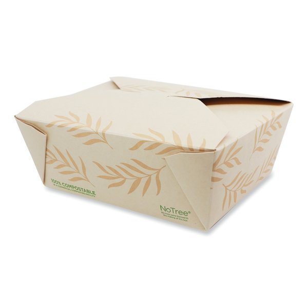 World Centric No Tree Folded Takeout Containers, 46 oz, 5.5 x 6.9 x 2.5, Natural, Sugarcane, 300PK TO-NT-8